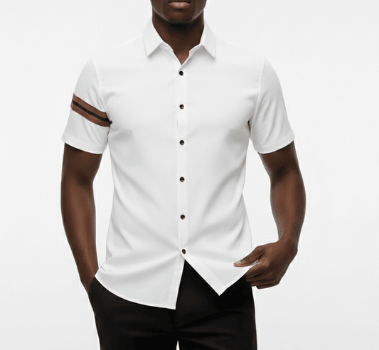 Chemise Homme Blanche Manches Courtes Design Moderne 2026 ✨