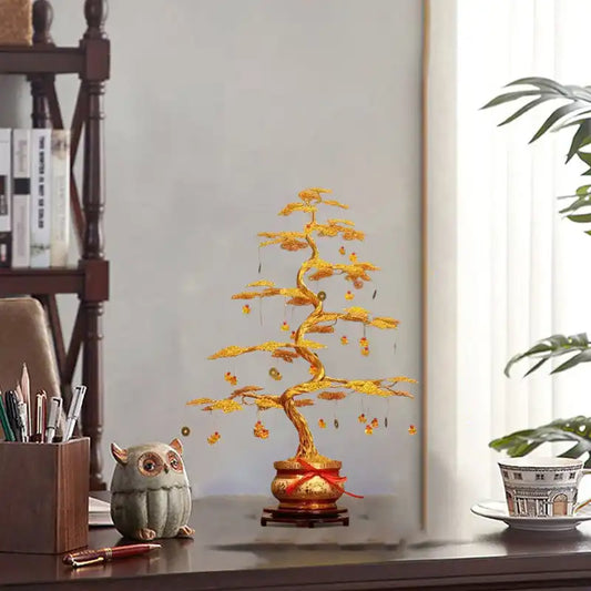 Arbre de Fortune Feng Shui – Décoration Dorée de Luxe 2026 💛🧧